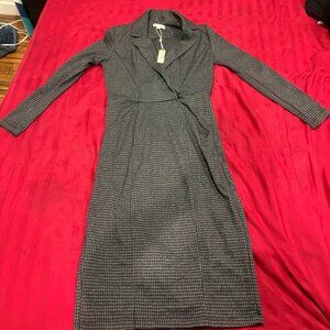 Hounds Tooth Pencil Dress (knee length) XSmall